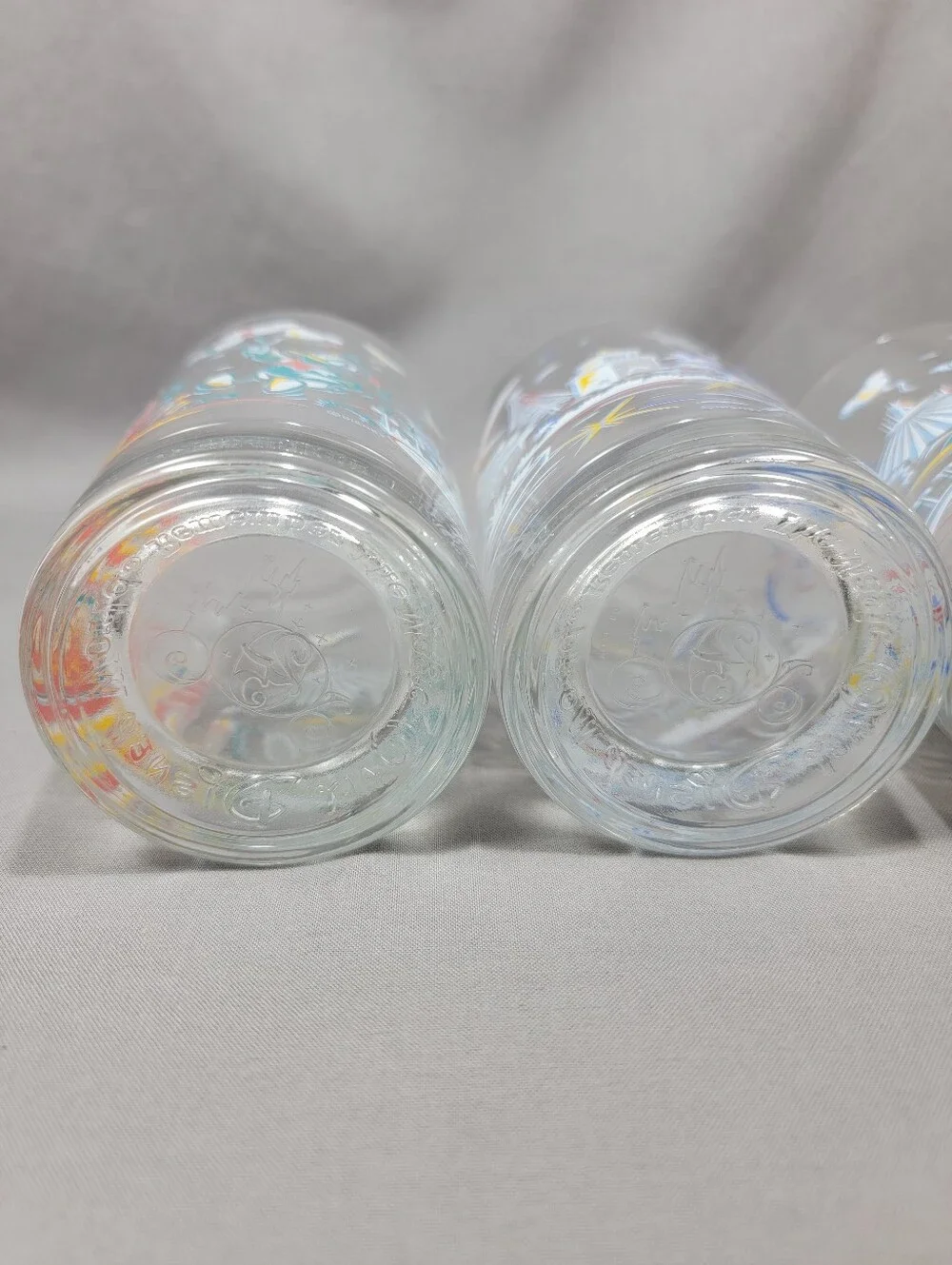 Vtg Disney Remember The Magic 25 Years McDonald's Glasses Mickey Donald Duck Lot